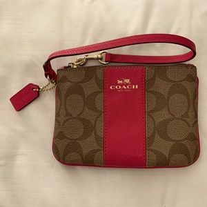 Coach pink wristlet